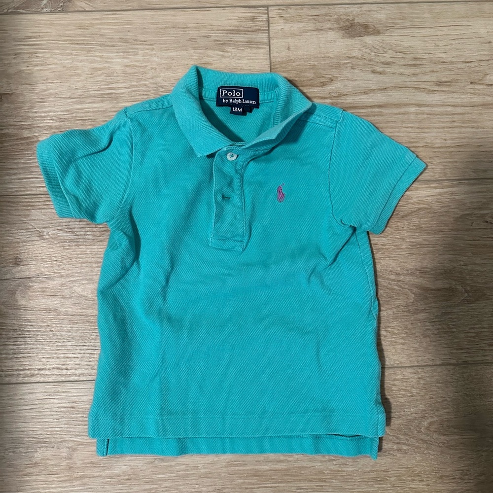 Blue polo shirt - 12M